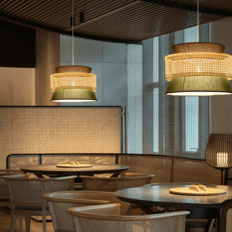 ไฟช่อ DEEPWOOD รุ่น HOLGA NO.2 สีเบจ/เขียว